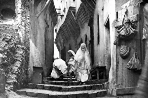 Algiers Prints: A street in Algiers, Victorian period
