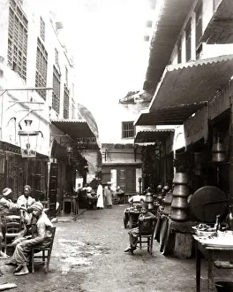 Street bazaar, Cairo, circa 1880s