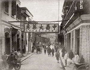 Street in the Chinese Quarter Shanghai c. 1880 s