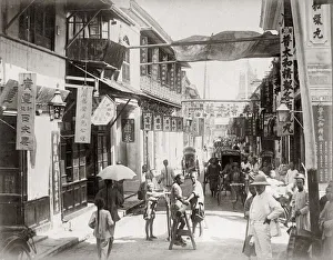 Street in the Chinese Quarter Shanghai c. 1880 s