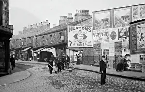 Street cleaning, Standish Street, Burnley, early 1900s