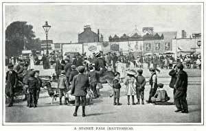 Adverts Gallery: Street Fair, Battersea 1900