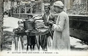 Wheat Prints: Street Flatbread seller - Egypt - Aish Baladi