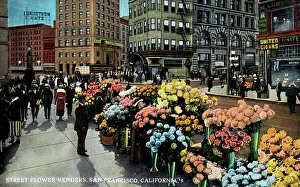 Street Flower Vendors, San Francisco, California, USA