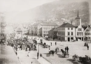Street market in Bergen, Norway