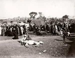 Street market, Bulaq, Cairo, Egypt, c. 1890 s