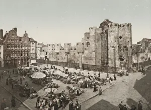 Defensive Structure Prints: Street market, Ghent, Belgium