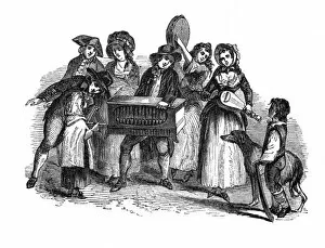 Images Dated 13th October 2011: Street music: organ grinder, 1789