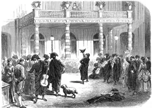 Serenade Prints: Street music: Queen serenaded, 1870
