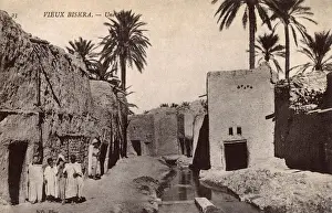Mudbrick Prints: A street in Old Biskra, Southern Algeria