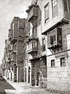Cairo Prints: Street in old Cairo, Egypt, circa 1880s