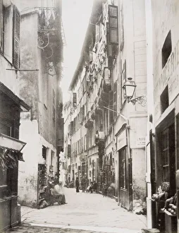 Alley Gallery: Street in the old city of Nice, France