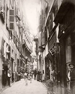 Street in the old town of Nice, France