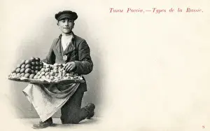 Plums Prints: Street Plum Seller - Russia