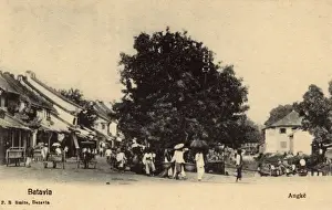 Batavia Prints: Street scene in Angke, Batavia (Jakarta), Java, Indonesia