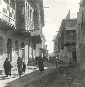 Basra Prints: Street scene in Basra, Mesopotamia (Iraq), WW1