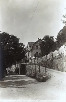 Bergen Prints: Street scene in Bergen, Norway