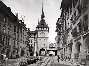 Berne Prints: Street scene in Berne, Bern, Switzerland