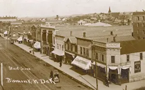 Drug Prints: Street scene in Bismarck, North Dakota, USA