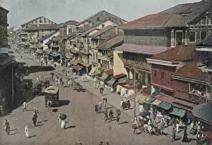 Hurrying Prints: Street Scene in Bombay