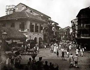 Street scene, Bombay, India, circa 1880s