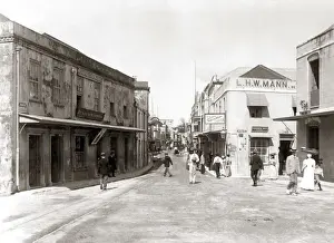 Barbados Prints: Street scene, Bridgetown, Barbados, West Indies, circa 1900