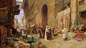 School Gallery: A Street Scene in Cairo, by Charles Robertson