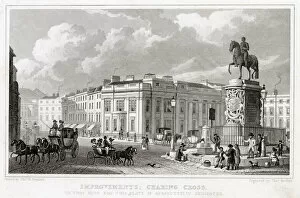 A street scene in Charing Cross. Date: 1828