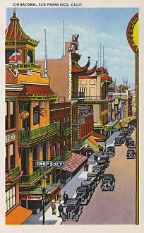 Chop Gallery: Street scene, Chinatown, San Francisco, California, USA