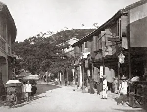 Street scene, Chinese quarter, Hong Kong c. 1870