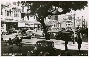 Natal Prints: Street scene, Durban, Natal Province, South Africa