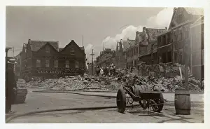 Hosepipe Prints: Street scene with fire crew, Punda, Curacao, West Indies