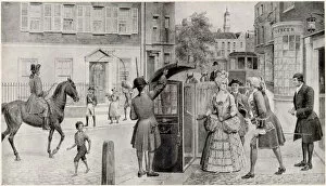 Mercer Gallery: Street scene in Georgian Times