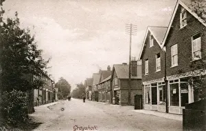 Hindhead Prints: Street Scene, Grayshott, Hampshire