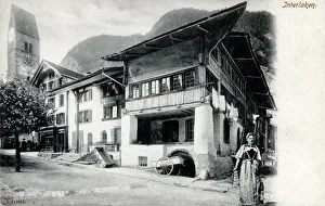 Mountainous Prints: Street Scene - Interlaken, Switzerland