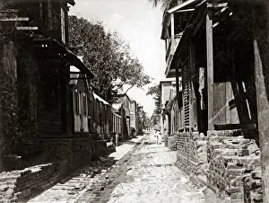 Kingston Prints: Street scene, Kingston, Jamaica, circa 1900
