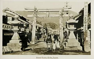 Images Dated 13th April 2022: Street Scene, Kobe, Japan Date: 1928