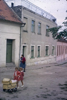 Images Dated 9th August 2012: Street scene in Kostel, Slovenia