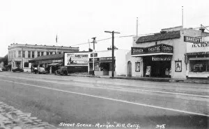 Theatres Collection: Street scene, Morgan Hill, California