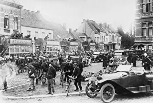 Images Dated 2nd November 2011: Street scene in Oude-God, Belgium, WW1