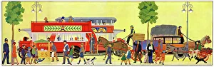 Classroom Prints: Street scene panorama for classroom