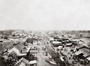 Beijing Prints: Street scene, Peking (Beijing), China, c. 1870 s