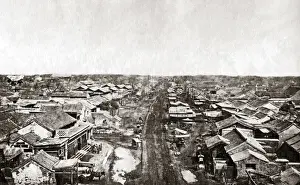 Street scene, Peking, China circa 1870s