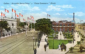 Peru Prints: Street scene in the port of Callao, Peru, South America