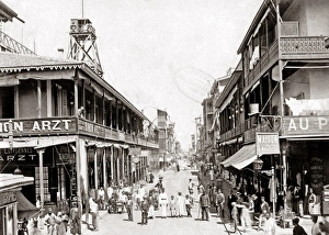 Street scene, Port Said, Egypt, circa 1880s