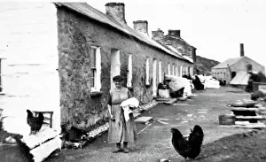 Cottages Prints: Street scene in Porthgain, Pembrokeshire, South Wales