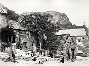 Dres Prints: Street Scene, Runswick Bay, Yorkshire
