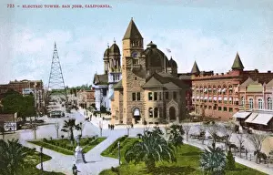 Clara Prints: Street scene, San Jose, Santa Clara, California, USA