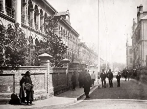Street scene, Shanghai, China, c. 1890 s, pedestrians