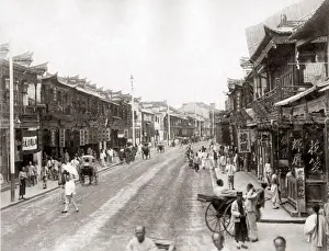 New Images May Prints: Street scene, Shanghai, China, circa 1880s. Date: circa 1880s